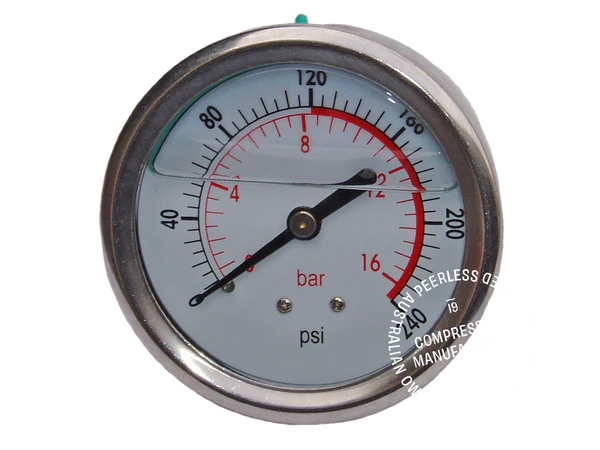 00052-1 Oil Filled Pressure Gauge with Rear Entry