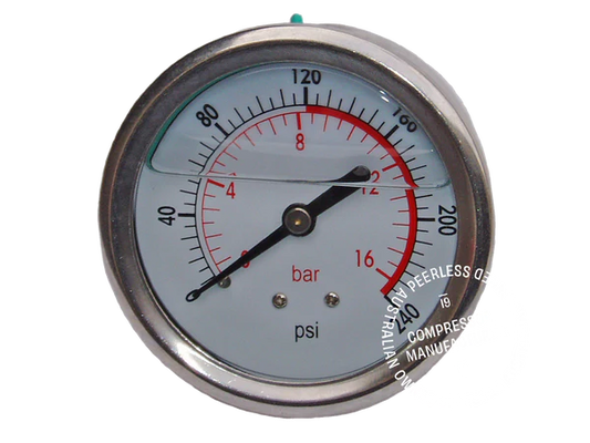 00052-1 Oil Filled Pressure Gauge with Rear Entry