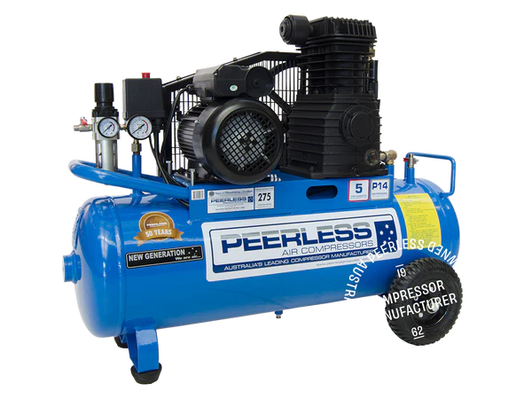 P14 Single Phase Air Compressor: Belt Drive, 10Amp, 2.75HP, 275LPM